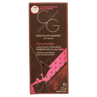 Cioccolato Gourmet Tavoletta Cioccolato Total Black Fondente 83% di colore Nero 60 g