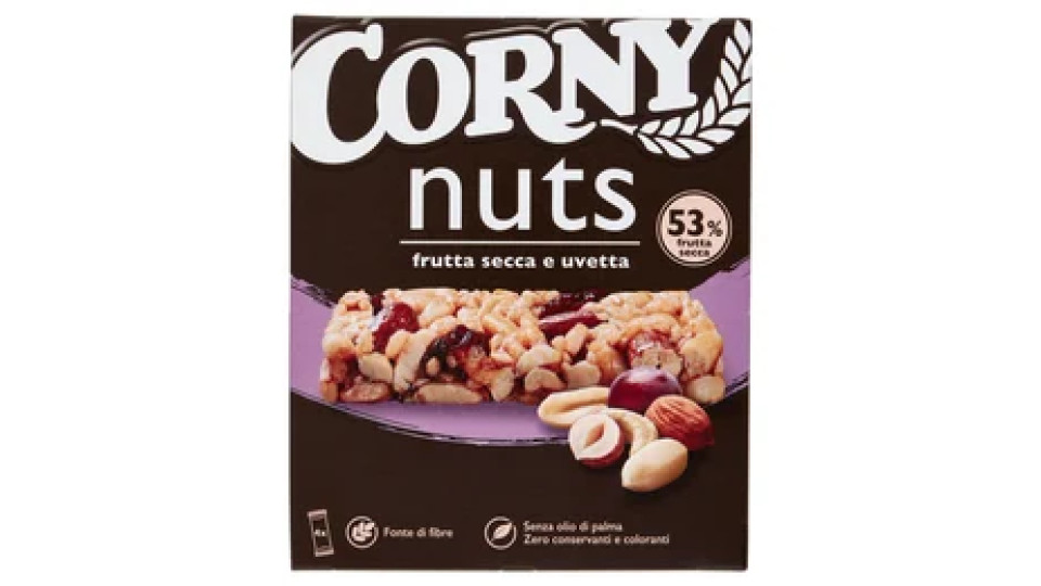 Corny Nuts frutta secca e uvetta 4 x 24 g