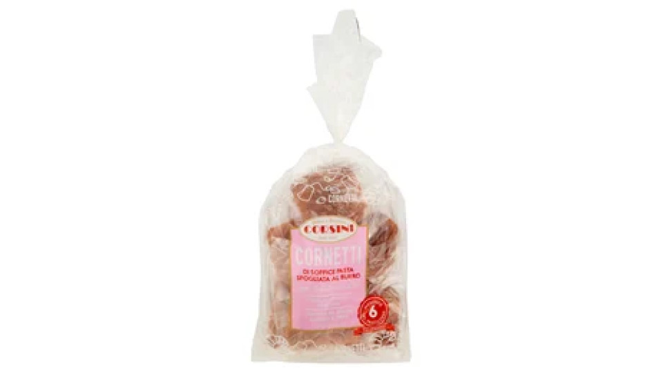 Corsini Cornetti di Soffice Pasta Sfogliata al Burro 6 x 40 g