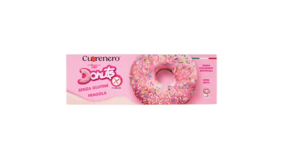 Cuorenero Tiny Donuts Senza Glutine Fragola 3 x 37 g
