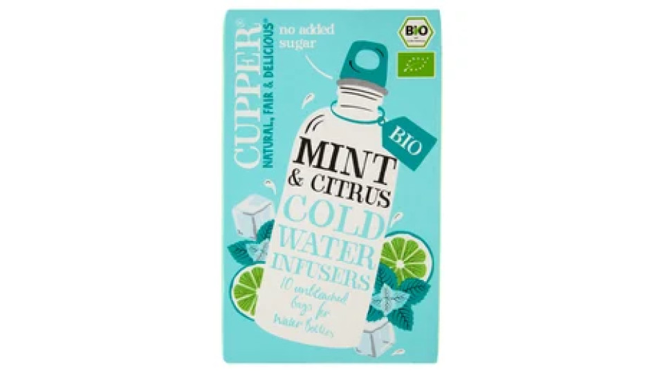 CUPPER Infuso a freddo Biologico di Menta e Limone 10 bustine