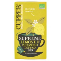 CUPPER Infuso Biologico Limone e Zenzero, Tisana Digestiva e Energizzante, 20 Bustine 50 g