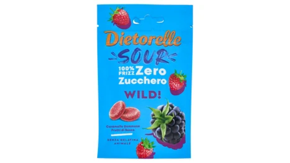 Dietorelle Sour Wild! Caramelle Gommose Frutti di Bosco 70 g