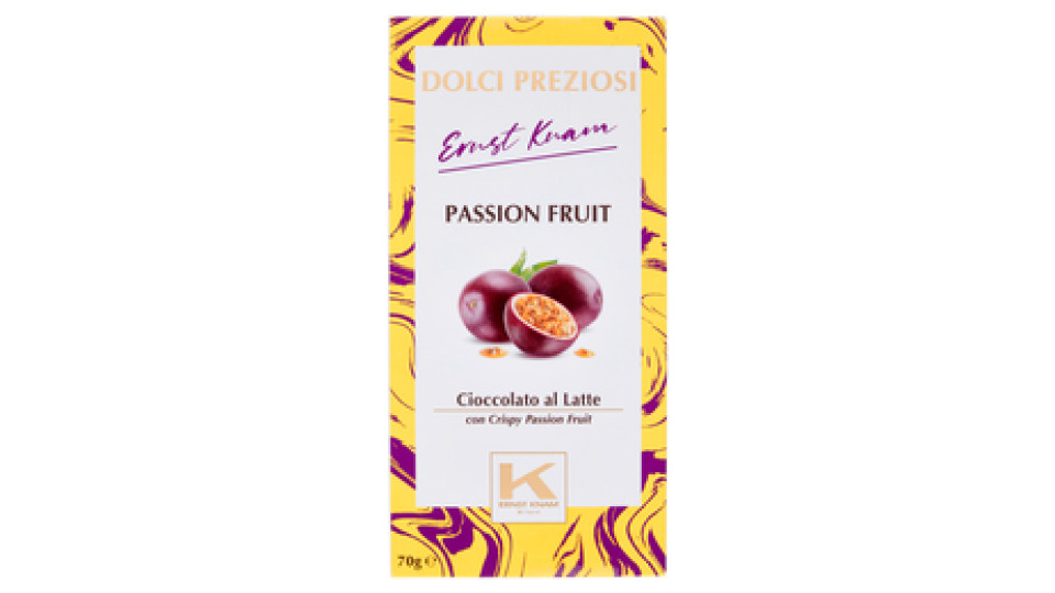 Dolci Preziosi Ernst Knam Tavoletta Cioccolato al Latte con Crispy Passion Fruit 70g