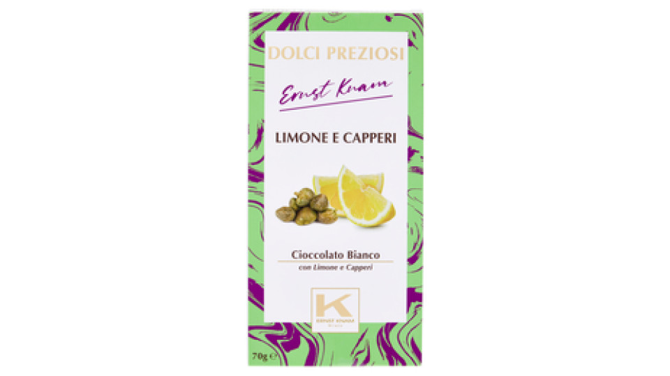 Dolci Preziosi Ernst Knam Tavoletta Cioccolato Bianco con Limone e Capperi 70g