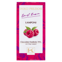 Dolci Preziosi Ernst Knam Tavoletta Cioccolato Fondente 70% con Crispy Lamponi 70g