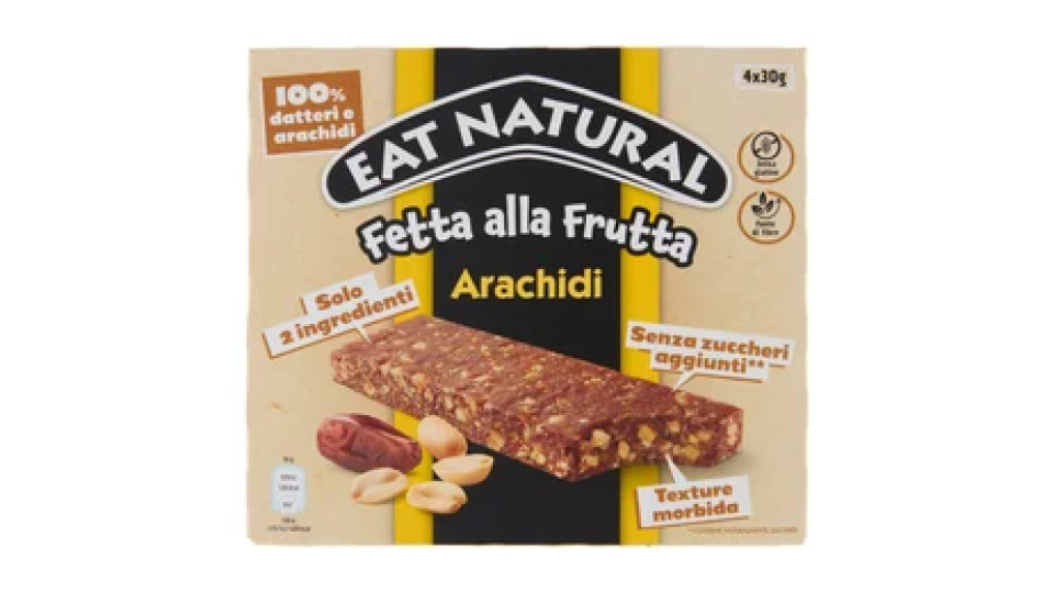 Eat Natural Fetta alla Frutta Arachidi 4 x 30 g