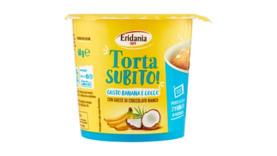 Eridania Torta Subito! Gusto Banana e Cocco 60 g