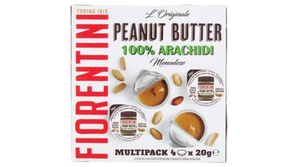 Fiorentini l'Originale Peanut Butter 100% Arachidi Monodose Multipack 4 x 20 g