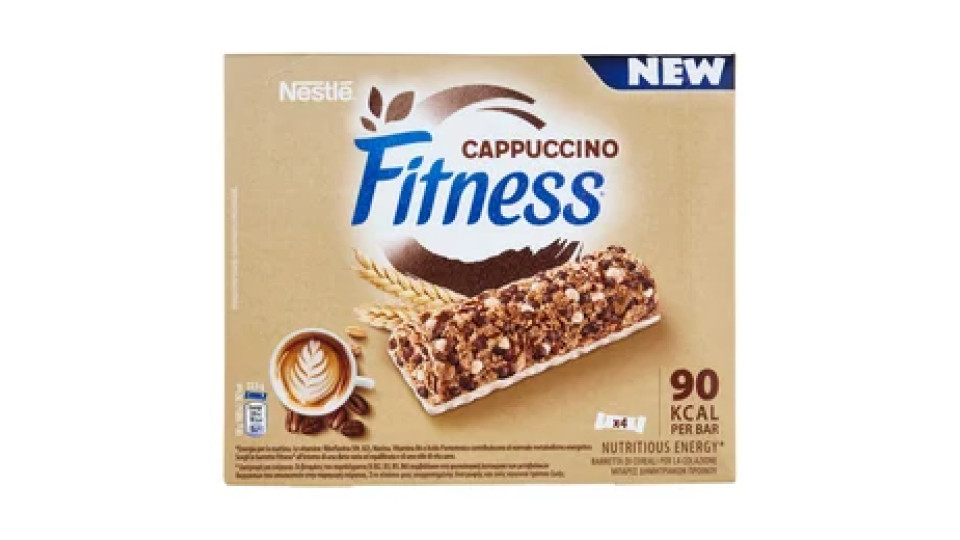 FITNESS Cappuccino Barrette Cereali Integrali gusto Cappuccino 4 pezzi da 23,5g