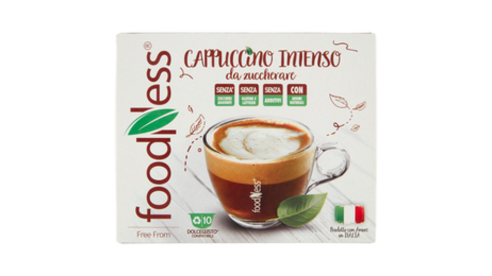 foodNess Cappuccino Intenso da zuccherare Dolcegusto Compatibile 10 x 10 g