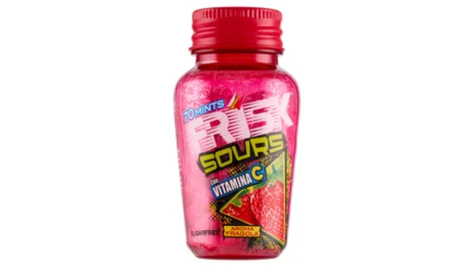 Frisk Sours con Vitamina C Aroma Fragola 70 Mints 49 g