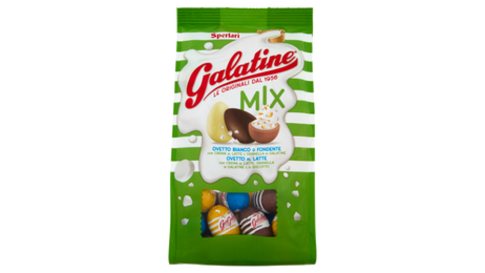 Galatine Mix Ovetto Bianco o Fondente, Ovetto al Latte 150 g