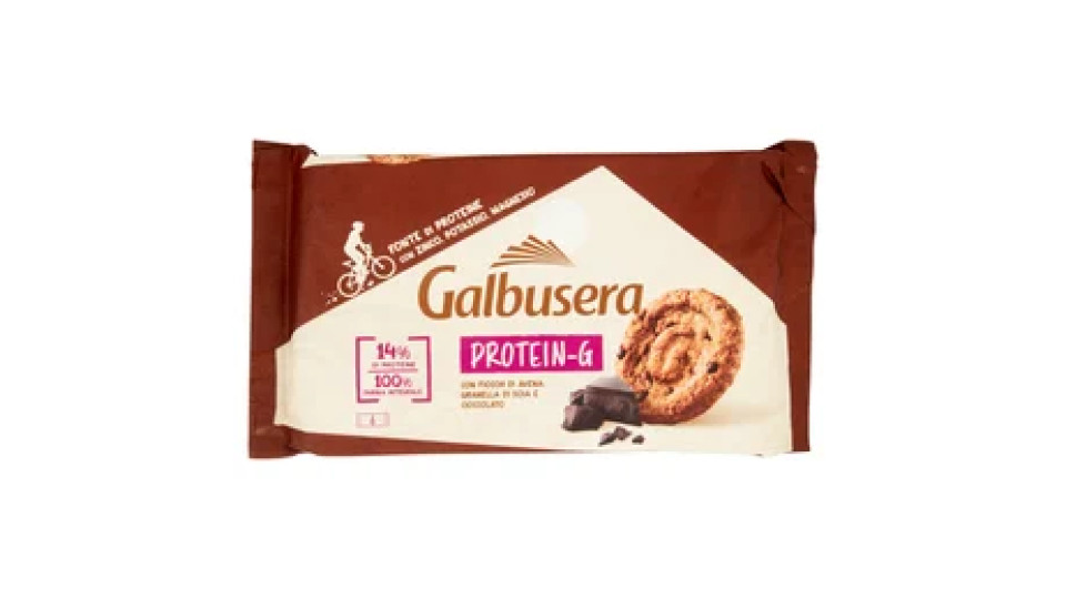 Galbusera Protein-G con Fiocchi di Avena, Granella di Soia e Cioccolato 6 x 50 g