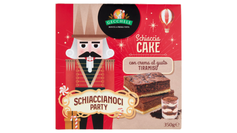 Gecchele Schiaccia Cake con crema al gusto Tiramisù 350 g