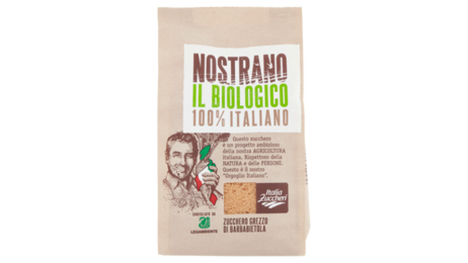 Italia Zuccheri Nostrano il Biologico 100% Italiano Zucchero Grezzo di Barbabietola 500 g
