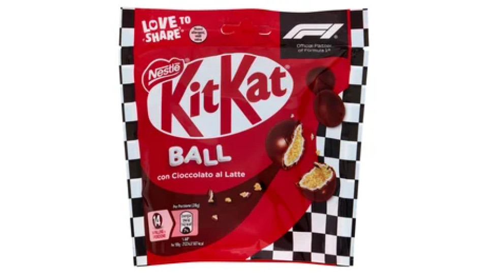 KITKAT Ball Palline di Cereale ricoperte di Cioccolato al Latte Sacchetto 140g