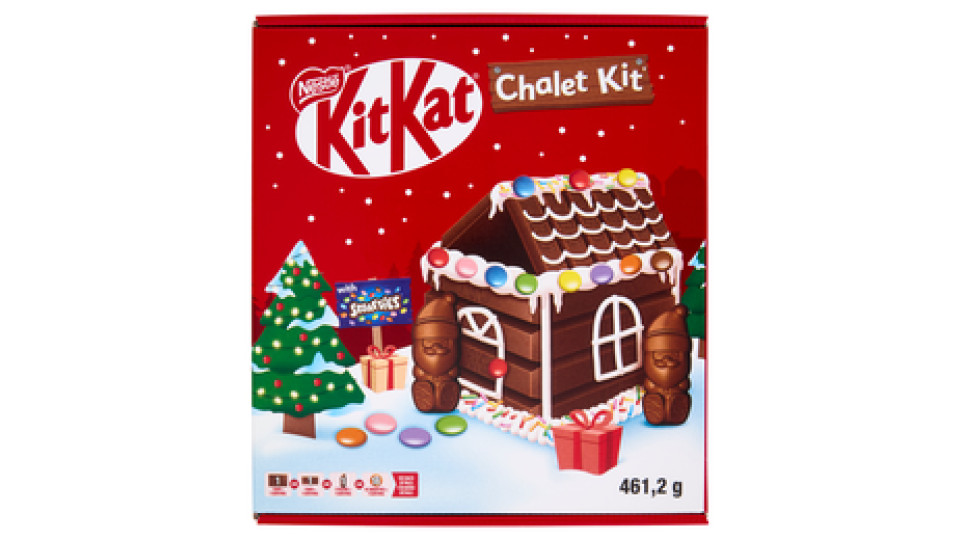 KITKAT Cabin Kit Casetta Natale con Wafer ricoperto di Cioccolato al Latte 461,2g