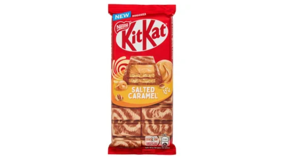 KITKAT Caramello Salato Tavoletta Wafer ricoperta di Cioccolato 99g