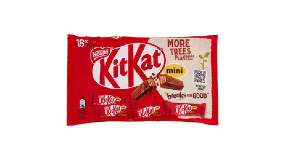 KITKAT Mini Wafer ricoperti di Cioccolato al Latte 18 snack da 16,7g