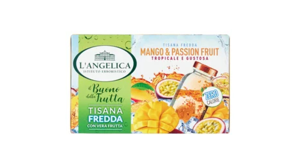 L'Angelica il Buono della Frutta Tisana Fredda Mango & Passion Fruit 18 Filtri 32,4 g