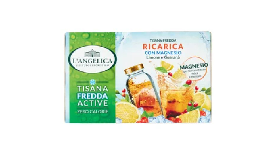 L'Angelica Tisana Fredda Ricarica con Magnesio Limone con Guaranà 18 Filtri 36 g