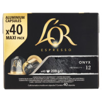 L'Or Espresso Onyx 12- 40 Capsule Caffè Compatibili con Macchine Nespresso*® Original 208g