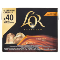 L'OR Espresso Origins Collection Colombia- 40 Capsule Caffè Comp. Macchine Nespresso*® Original 208g