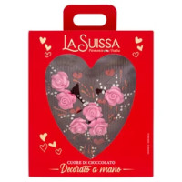 La Suissa Cuore di Cioccolato Decorato a mano 250 g