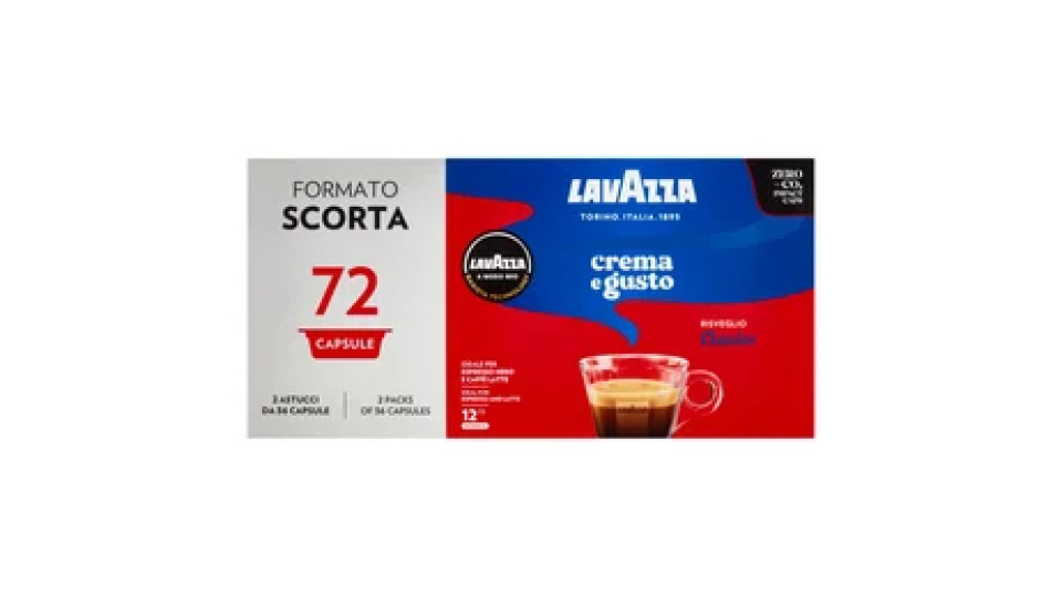 Lavazza A Modo Mio Crema e gusto Classico 72 capsule 540g