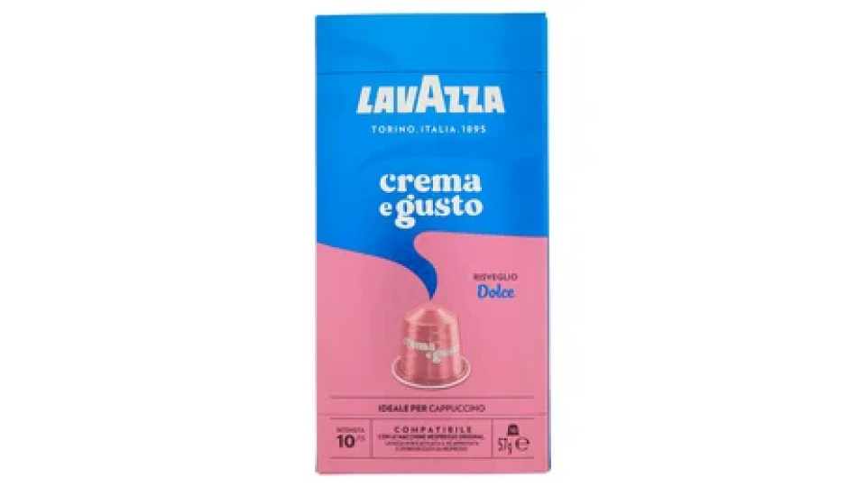 Lavazza crema e gusto Dolce Compatibile con Nespresso Original 10 Capsule 57 g