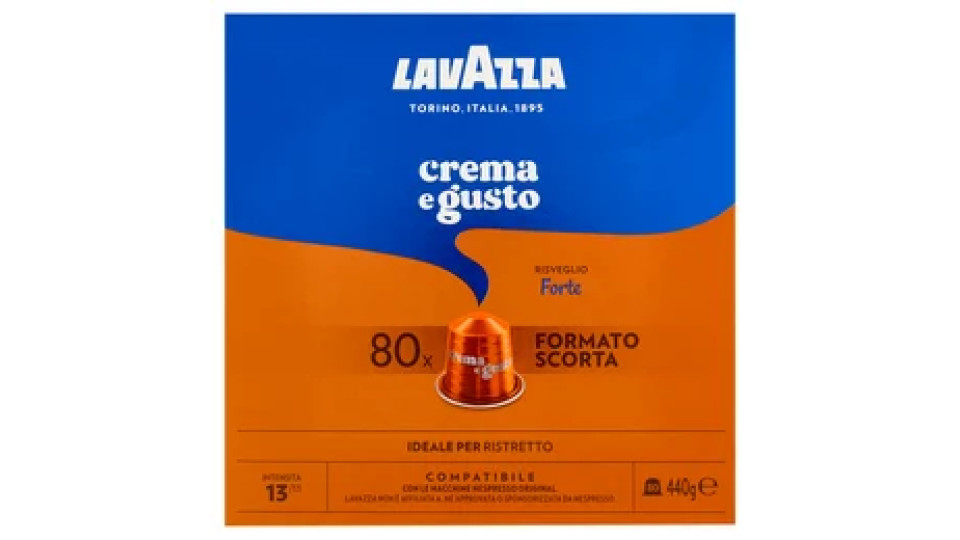 Lavazza crema e gusto Forte Compatibile con Nespresso Original 80 Capsule 440 g
