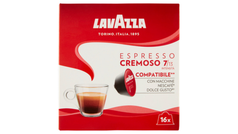 Lavazza Espresso Cremoso Compatibile** con Macchine Nescafé Dolce Gusto* 16 x 8 g