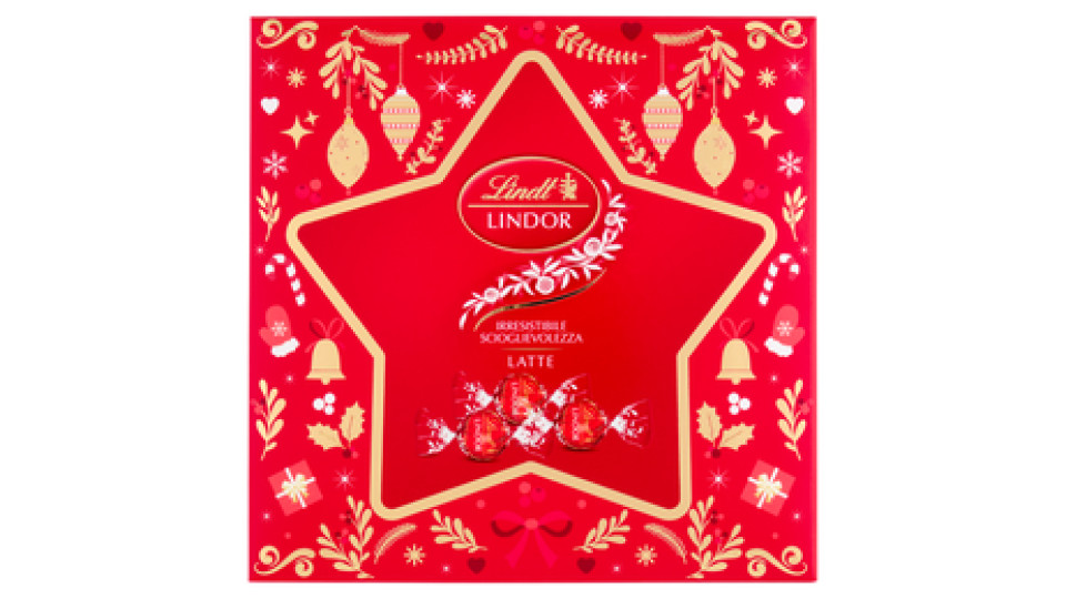 Lindt Lindor Cioccolatini Cioccolato al latte Scatola Natale 137 g