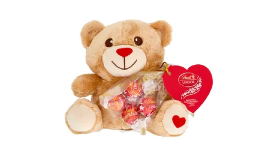 Lindt Lindor peluche orso San Valentino cioccolatini al latte 100 g