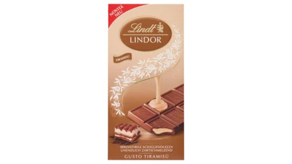 Lindt Lindor Tavoletta Cioccolato gusto Tiramisù 100 g