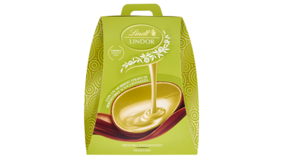 Lindt Lindor Uova di cioccolato Pasqua Cioccolato e pistacchio doppio strato 360 g
