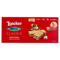 Loacker Classic Napolitaner Wafer con crema alle Nocciole 100% Italiane Wafers 45gx5