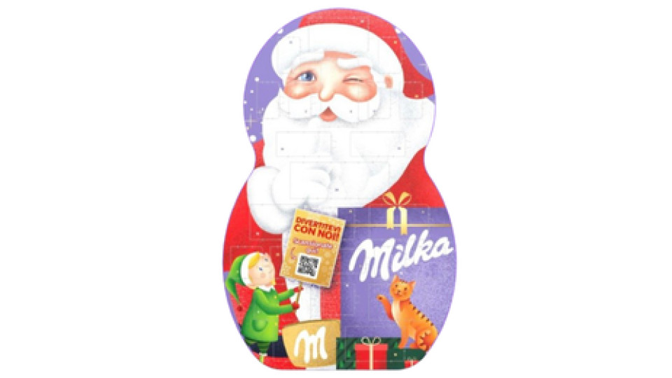 Milka, Calendario dell'Avvento di Natale con Deliziosi Cioccolatini al Latte Milka, 100% Latte Alpino, Cacao Sostenibile, 213g