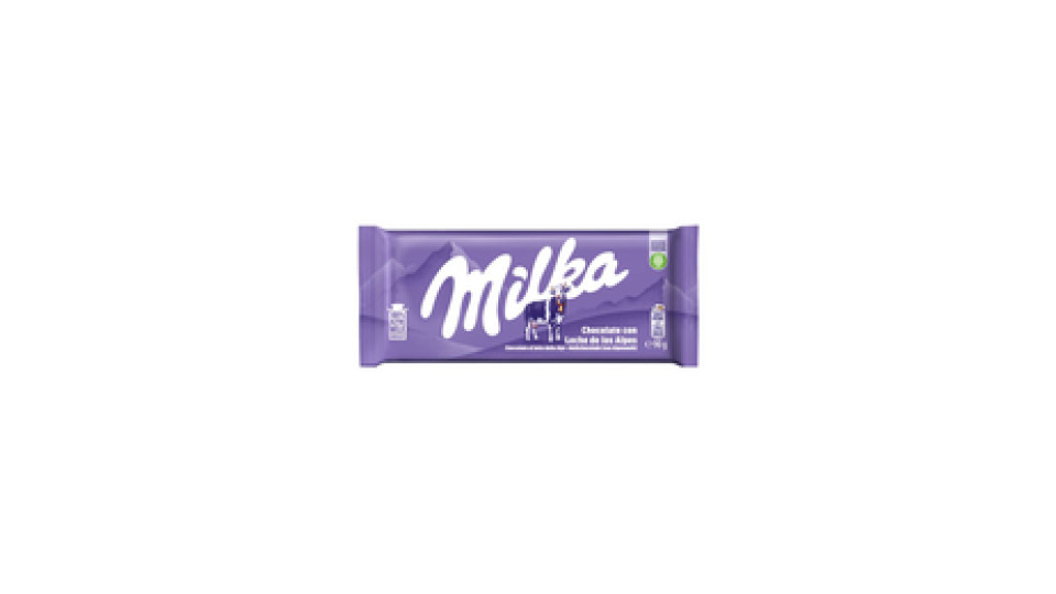 Milka Cioccolato al Latte, Tavoletta di Cioccolato al Latte Classica, Latte 100% Alpino, Cacao Sostenibile Tavoletta 90 g