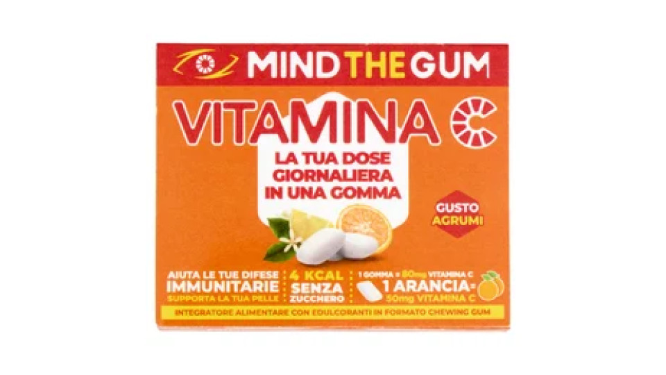 Mind The Gum Vitamina C Gusto Agrumi gomme confettate 9 x 2,35 g