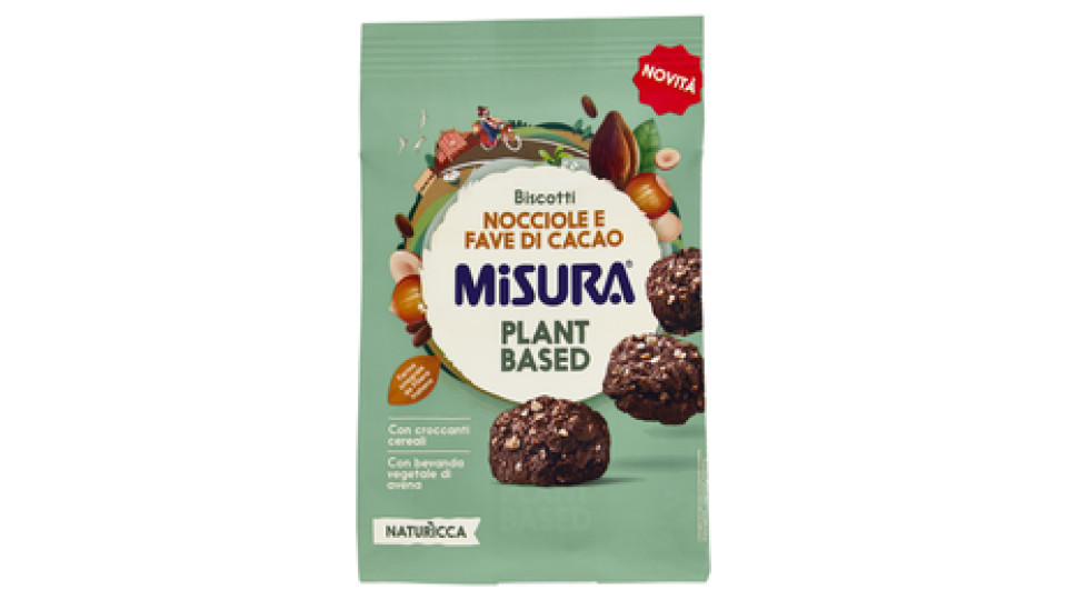 Misura Naturìcca Biscotti Nocciole e Fave di Cacao Plant Based 260 g