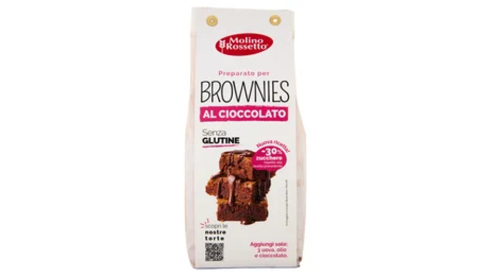 Molino Rossetto Preparato per Brownies al Cioccolato Senza Glutine 300 g