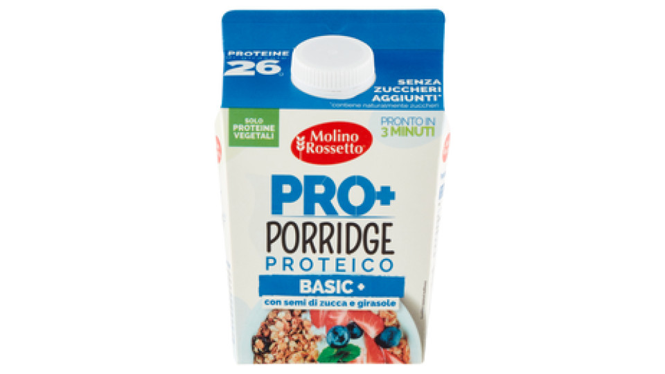 Molino Rossetto Pro+ Porridge Proteico Basic + con semi di zucca e girasole 300 g