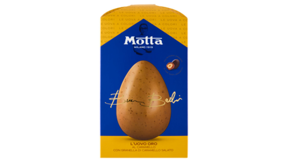 Motta l'Uovo Oro al Caramello con Granella di Caramello Salato 220 g