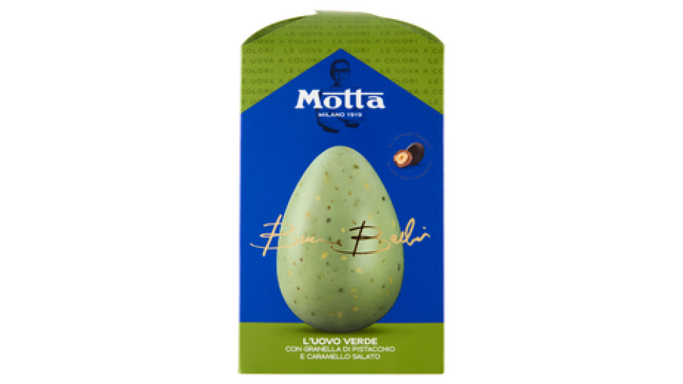 Motta l'Uovo Verde con Granella di Pistacchio e Caramello Salato 220 g