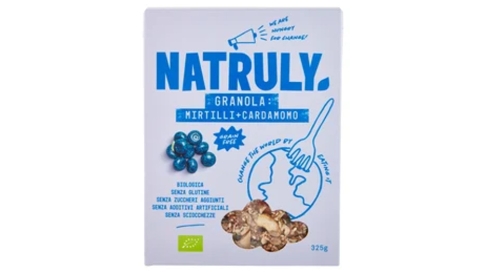 Natruly Granola: Mirtilli + Cardamomo Grain Free Biologica 325 g