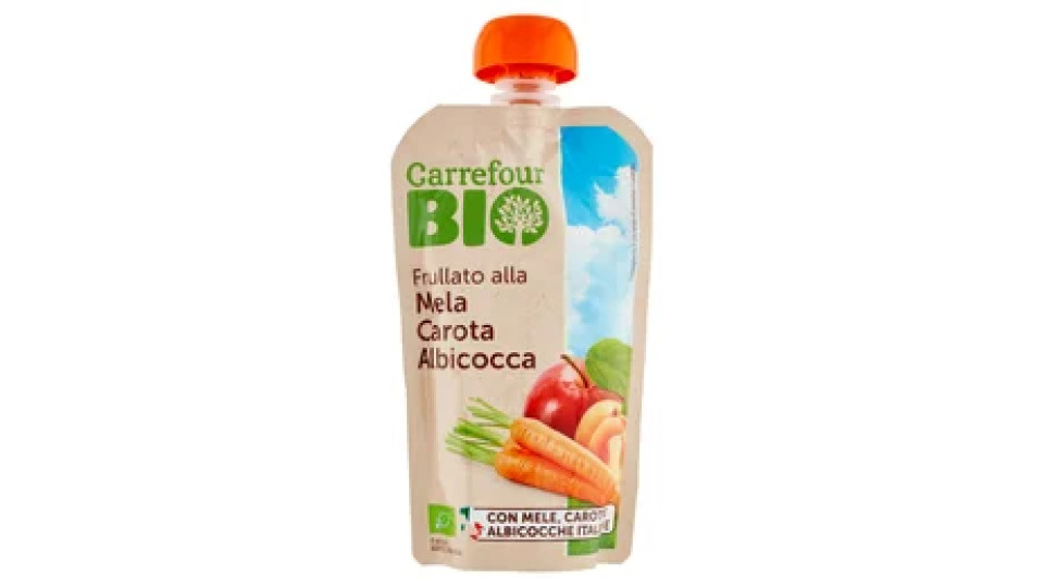 Carrefour Bio Frullato alla Mela Carota Albicocca 120 g