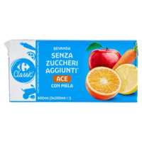 Carrefour Classic Bevanda Senza Zuccheri Aggiunti* ACE con Mela 3 x 200 ml