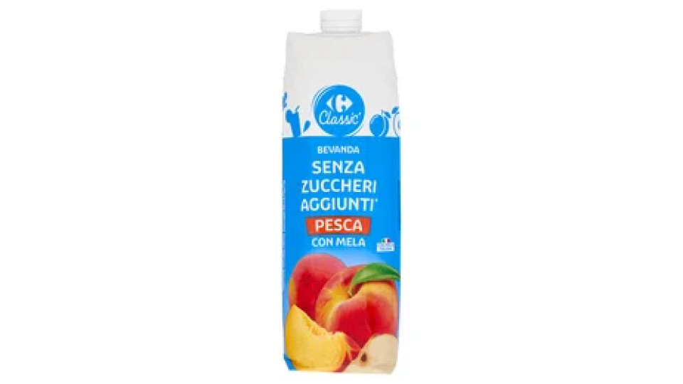 Carrefour Classic Bevanda Senza Zuccheri Aggiunti* Pesca con Mela 1 L